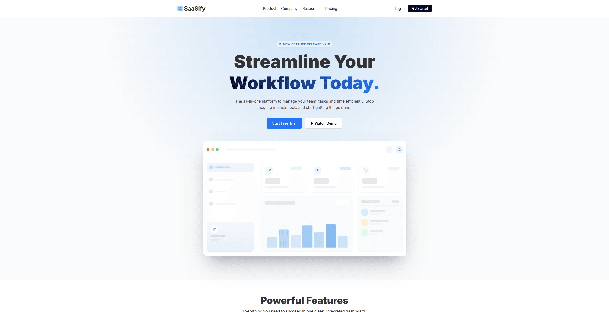 Saasify - Landing Page React